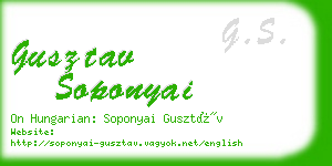 gusztav soponyai business card